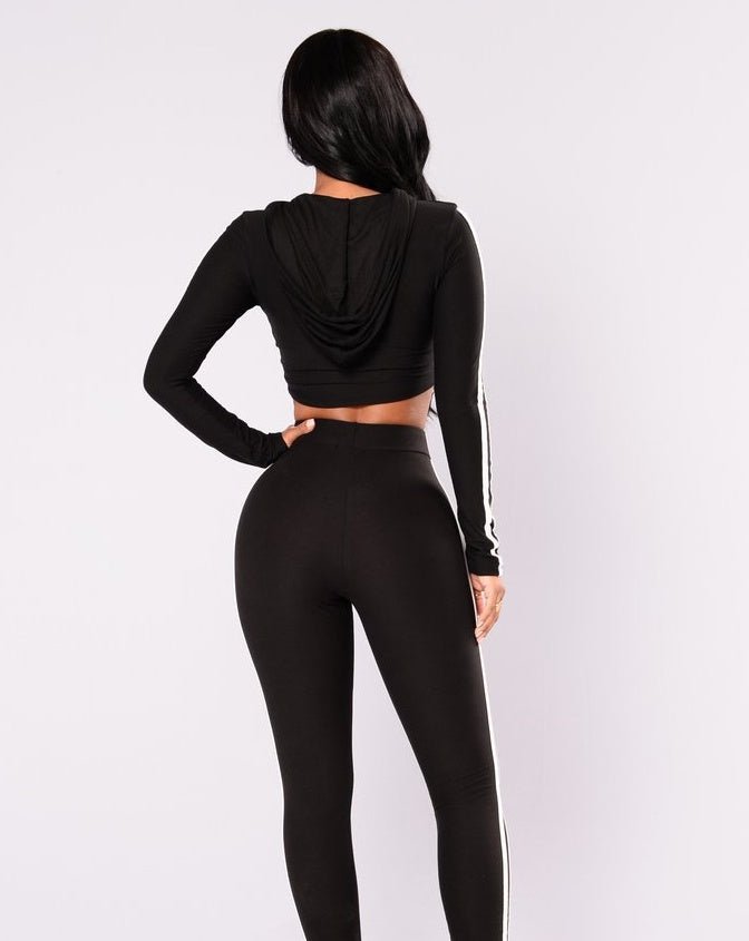 Women Ladies Tracksuit Crop Top Hoodies Sweatshirt Pants Sets Slim Wear Casual Suit – travel - inspired 0 by Aroundtheworldinarush