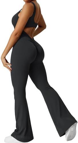 Women Sleeveless Flare Jumpsuits Fitness Yoga Long Pants – travel - inspired 0 by Aroundtheworldinarush