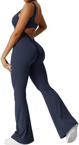 Women Sleeveless Flare Jumpsuits Fitness Yoga Long Pants – travel - inspired 0 by Aroundtheworldinarush