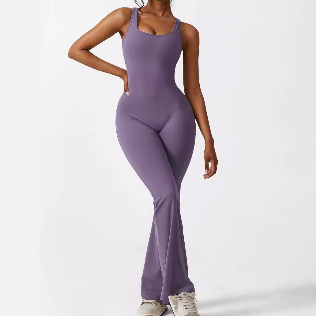 Women Sleeveless Flare Jumpsuits Fitness Yoga Long Pants – travel - inspired 0 by Aroundtheworldinarush
