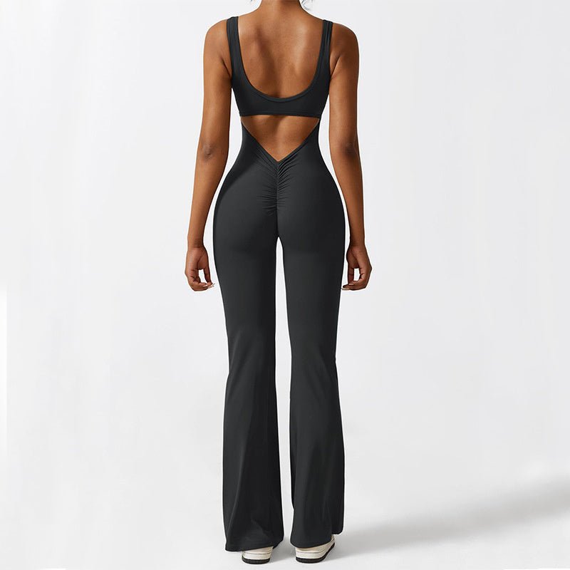 Women Sleeveless Flare Jumpsuits Fitness Yoga Long Pants – travel - inspired 0 by Aroundtheworldinarush