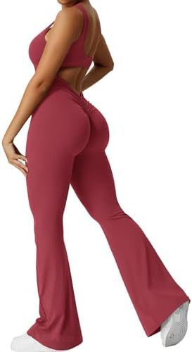 Women Sleeveless Flare Jumpsuits Fitness Yoga Long Pants – travel - inspired 0 by Aroundtheworldinarush