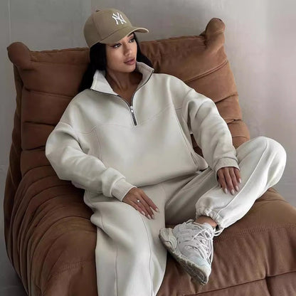Y2K Winter Jogging Women Two Piece Set Female Zipper Coat Casual Pants Tracksuit Autumn Jacket Fashion Contrast Sport Wear Set – travel - inspired 0 by Aroundtheworldinarush